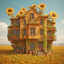 Load image into Gallery viewer, Sunflower House 40*40CM(Canvas) Full Round Drill Diamond Painting
