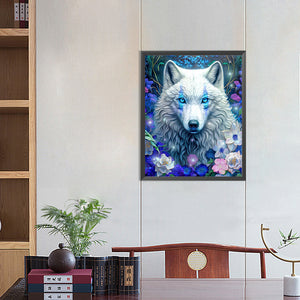 White Wolf 40*50CM(Canvas) Full Round Drill Diamond Painting