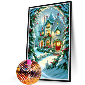 Igloo And Carriage 40*60CM(Canvas) Full Round Drill Diamond Painting