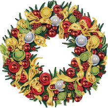 Load image into Gallery viewer, Christmas Wreath 30*30CM(Canvas) Partial Special Shaped Drill Diamond Painting
