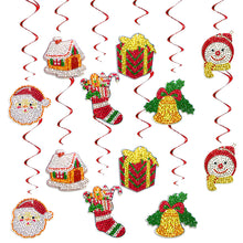 Load image into Gallery viewer, 6PCS Diamond Painting Art Pendant Snowman Special Shape Christmas (#5)
