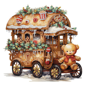 Christmas Cookie Cart 30*30CM(Canvas) Partial Special Shaped Drill Diamond Painting