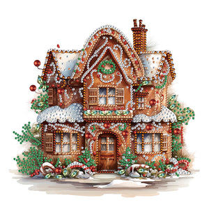 Christmas Cookie House 30*30CM(Canvas) Partial Special Shaped Drill Diamond Painting