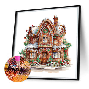 Christmas Cookie House 30*30CM(Canvas) Partial Special Shaped Drill Diamond Painting