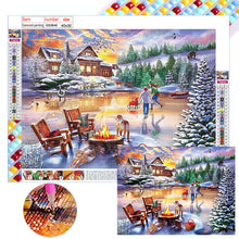 Load image into Gallery viewer, Rural Winter Scene 40*30CM(Canvas) Full Square Drill Diamond Painting
