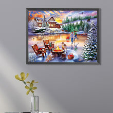 Load image into Gallery viewer, Rural Winter Scene 40*30CM(Canvas) Full Square Drill Diamond Painting
