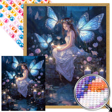 Load image into Gallery viewer, Butterfly Girl 40*50CM(Picture) Full Round Drill Diamond Painting
