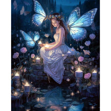 Load image into Gallery viewer, Butterfly Girl 40*50CM(Picture) Full Round Drill Diamond Painting
