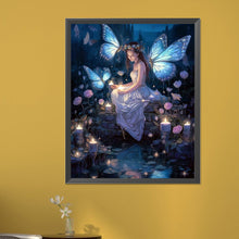 Load image into Gallery viewer, Butterfly Girl 40*50CM(Picture) Full Round Drill Diamond Painting
