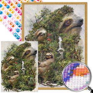 Sloth 40*55CM(Picture) Full Round Drill Diamond Painting