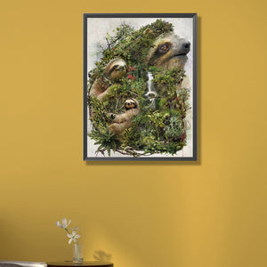 Sloth 40*55CM(Picture) Full Round Drill Diamond Painting