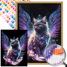 Load image into Gallery viewer, Angel Cat 40*55CM(Picture) Full Round Drill Diamond Painting
