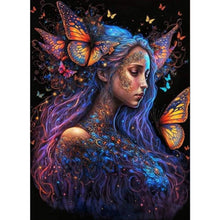 Load image into Gallery viewer, Butterfly Girl 40*55CM(Picture) Full Round Drill Diamond Painting
