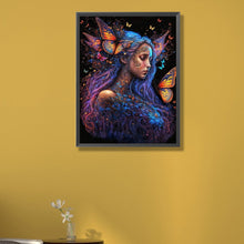 Load image into Gallery viewer, Butterfly Girl 40*55CM(Picture) Full Round Drill Diamond Painting
