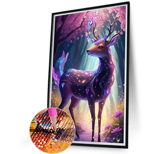 Glowing Deer 40*60CM(Canvas) Full Round Drill Diamond Painting