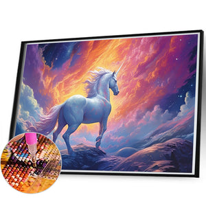 Unicorn 60*40CM(Canvas) Full Round Drill Diamond Painting