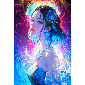 Anime Girl 40*60CM(Picture) Full Round Drill Diamond Painting