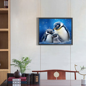 Penguin Family 50*40CM(Canvas) Full Round Drill Diamond Painting
