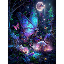 Load image into Gallery viewer, Forest Butterfly 40*50CM(Canvas) Full Round Drill Diamond Painting
