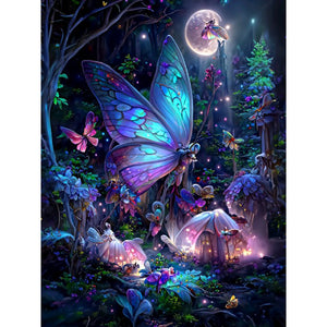 Forest Butterfly 40*50CM(Canvas) Full Round Drill Diamond Painting