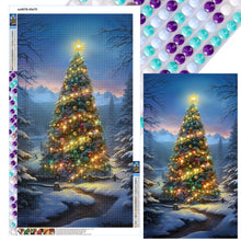 Load image into Gallery viewer, Christmas Tree In The Snow 40*70CM(Canvas) Full Round Drill Diamond Painting
