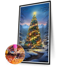 Load image into Gallery viewer, Christmas Tree In The Snow 40*70CM(Canvas) Full Round Drill Diamond Painting
