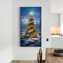 Load image into Gallery viewer, Christmas Tree In The Snow 40*70CM(Canvas) Full Round Drill Diamond Painting
