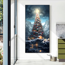 Load image into Gallery viewer, Snow Christmas Tree 40*70CM(Canvas) Full Round Drill Diamond Painting
