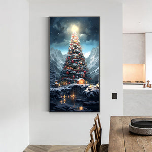 Snow Christmas Tree 40*70CM(Canvas) Full Round Drill Diamond Painting