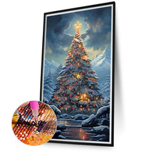 Load image into Gallery viewer, Snow Christmas Tree 40*70CM(Canvas) Full Round Drill Diamond Painting
