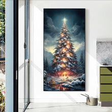 Load image into Gallery viewer, Christmas Tree In The Snow 40*70CM(Canvas) Full Round Drill Diamond Painting
