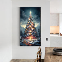 Load image into Gallery viewer, Christmas Tree In The Snow 40*70CM(Canvas) Full Round Drill Diamond Painting
