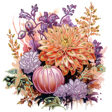 Load image into Gallery viewer, Autumn Pumpkin Sunflowers 30*30CM(Canvas) Partial Special Shaped Drill Diamond Painting
