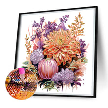 Load image into Gallery viewer, Autumn Pumpkin Sunflowers 30*30CM(Canvas) Partial Special Shaped Drill Diamond Painting
