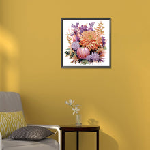 Load image into Gallery viewer, Autumn Pumpkin Sunflowers 30*30CM(Canvas) Partial Special Shaped Drill Diamond Painting
