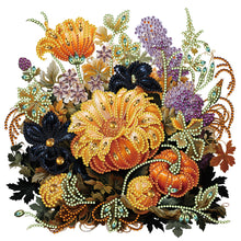 Load image into Gallery viewer, Autumn Pumpkin Sunflowers 30*30CM(Canvas) Partial Special Shaped Drill Diamond Painting
