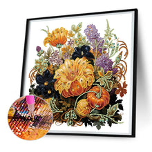 Load image into Gallery viewer, Autumn Pumpkin Sunflowers 30*30CM(Canvas) Partial Special Shaped Drill Diamond Painting
