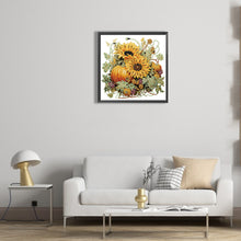 Load image into Gallery viewer, Autumn Pumpkin Sunflower 30*30CM(Canvas) Partial Special Shaped Drill Diamond Painting
