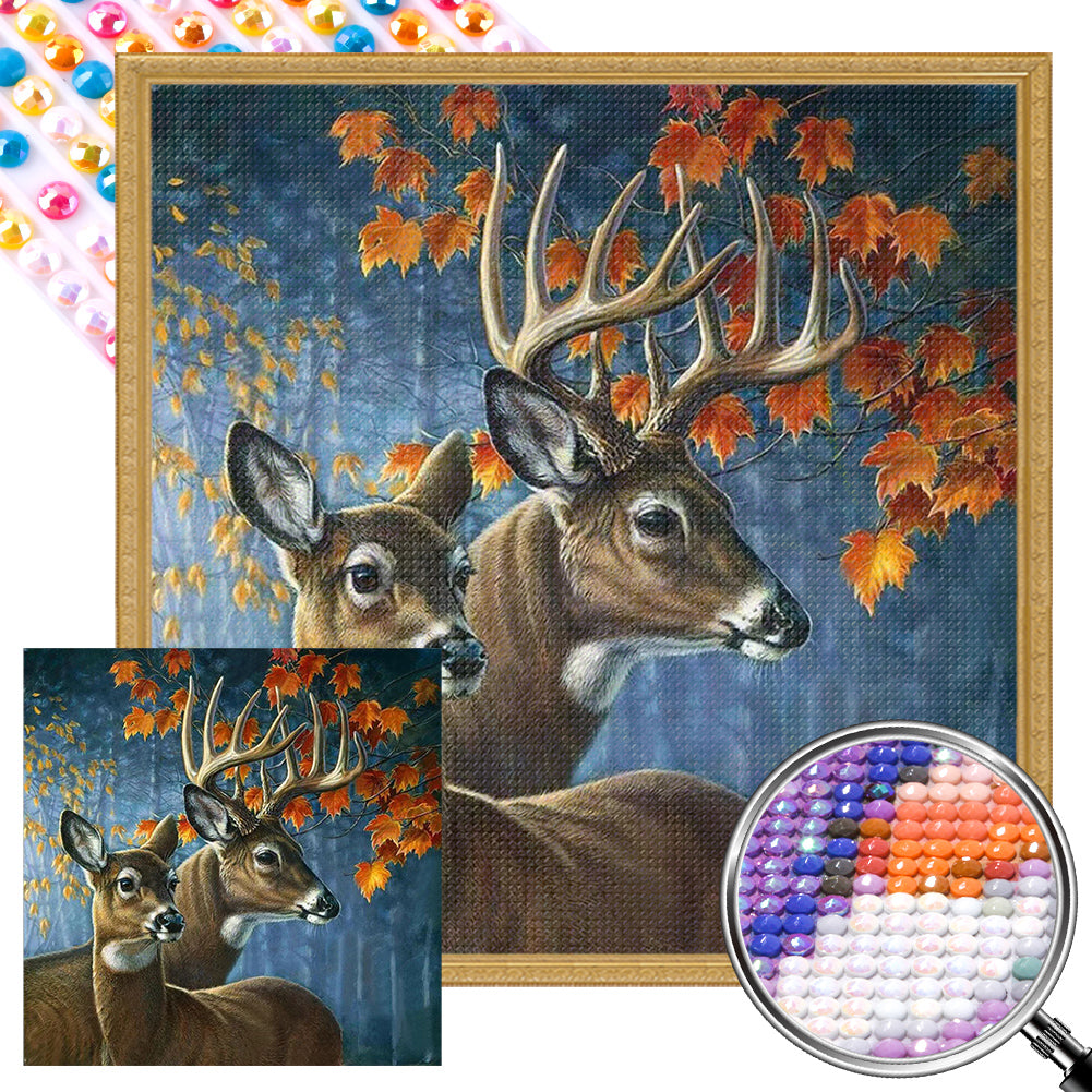 Deer 40*40CM(Picture) Full Round Drill Diamond Painting
