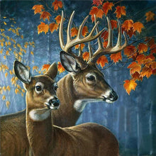 Load image into Gallery viewer, Deer 40*40CM(Picture) Full Round Drill Diamond Painting
