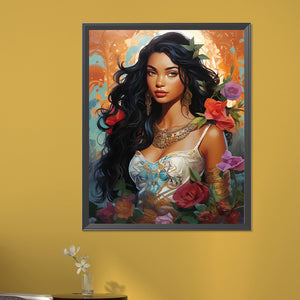 Brunette Beauty 40*50CM(Picture) Full Round Drill Diamond Painting