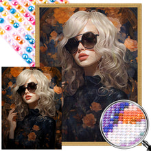 Load image into Gallery viewer, Blonde Beauty With Sunglasses 40*55CM(Picture) Full Round Drill Diamond Painting
