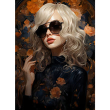 Load image into Gallery viewer, Blonde Beauty With Sunglasses 40*55CM(Picture) Full Round Drill Diamond Painting
