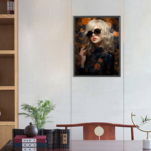 Load image into Gallery viewer, Blonde Beauty With Sunglasses 40*55CM(Picture) Full Round Drill Diamond Painting
