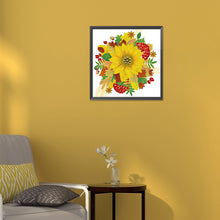 Load image into Gallery viewer, Sunflower 30*30CM(Canvas) Partial Special Shaped Drill Diamond Painting
