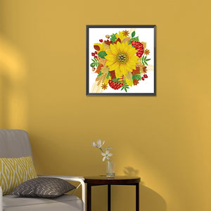 Sunflower 30*30CM(Canvas) Partial Special Shaped Drill Diamond Painting