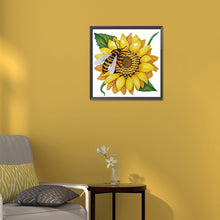 Load image into Gallery viewer, Sunflower 30*30CM(Canvas) Partial Special Shaped Drill Diamond Painting
