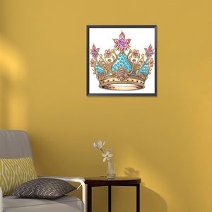 Crown 30*30CM(Canvas) Partial Special Shaped Drill Diamond Painting