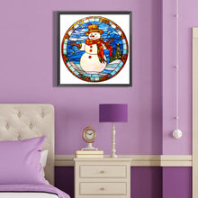 Load image into Gallery viewer, Christmas Exterior Snowman 40*40CM(Canvas) Full Round Drill Diamond Painting
