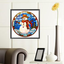 Load image into Gallery viewer, Christmas Exterior Snowman 40*40CM(Canvas) Full Round Drill Diamond Painting
